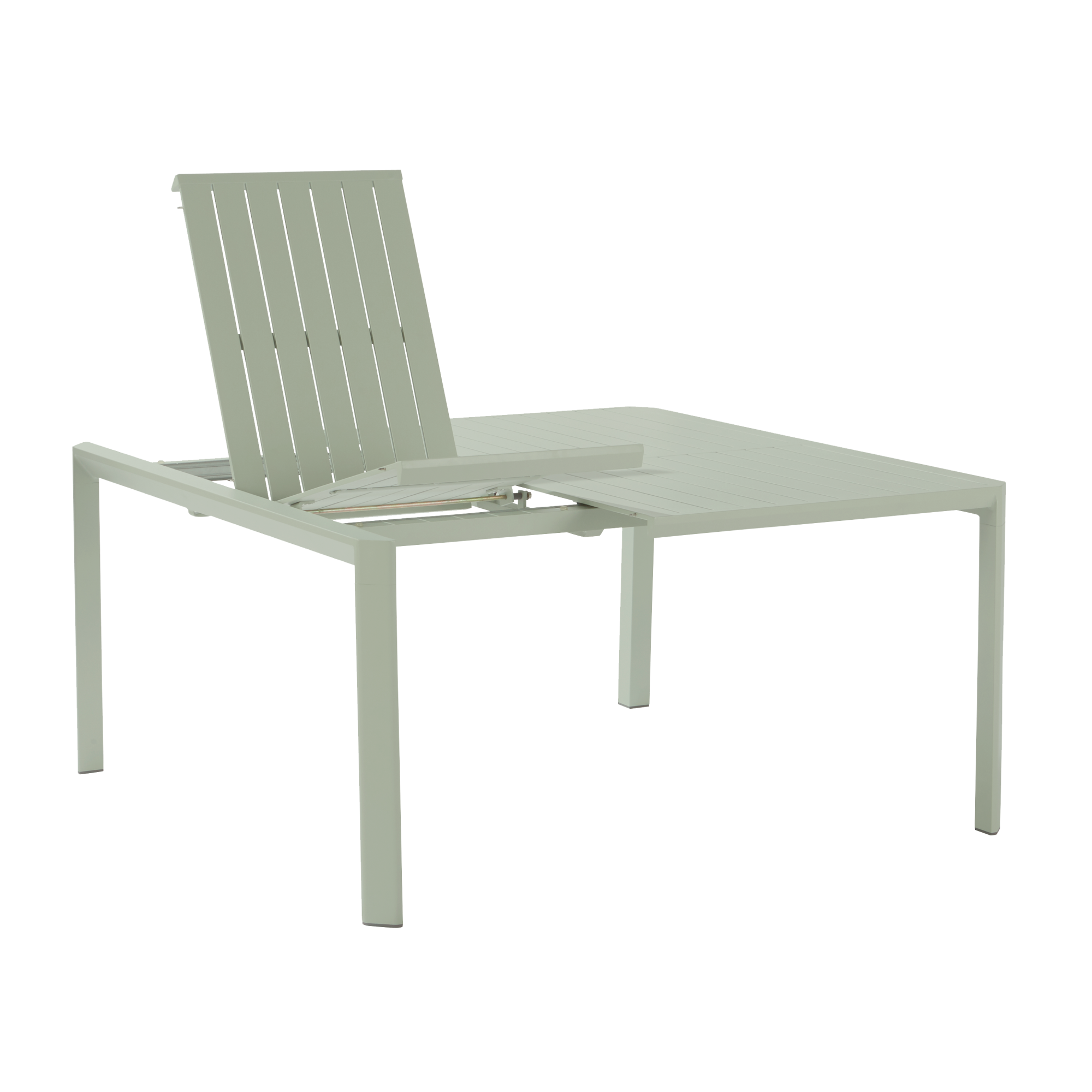 Tavolo Da Giardino Allungabile In Alluminio Sweeek Seattle, Verde Kaki, 236,5x100x75 Cm, Fino A 8 Posti, Piedi Regolabili