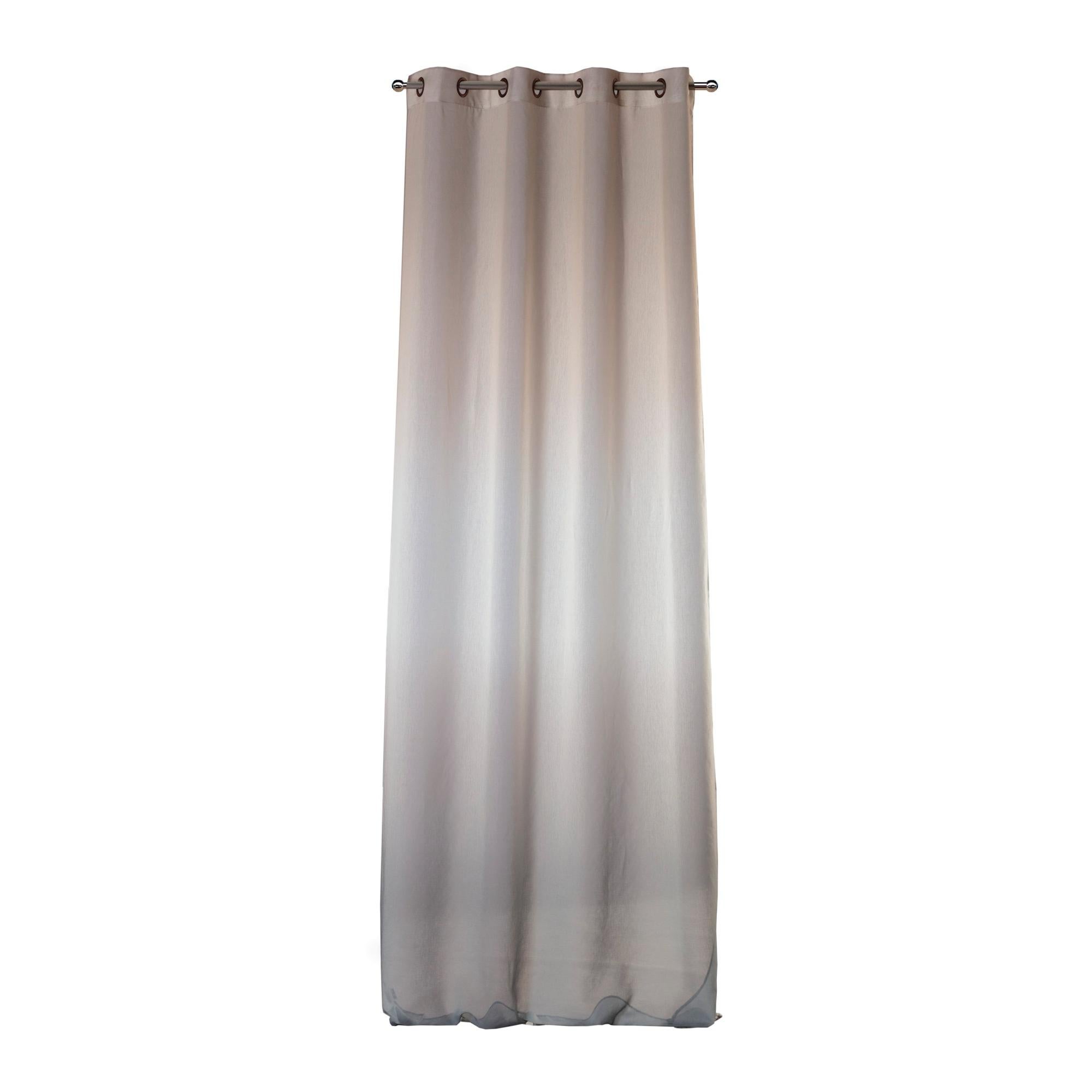 2 Tende A Pannello Traforate A Righe Bianco – 140x280 Cm Con Occhielli Metallo Per Camera E Soggiorno