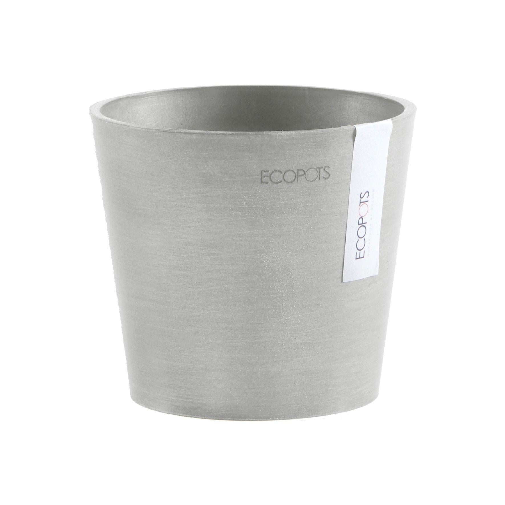 Vaso per piante e fiori Oslo ECOPOTS in plastica colore Grigio chiaro H 16.5 cm, L 19 x P 19 cm
