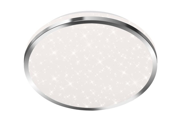 Plafoniera moderno LED Acorus, argento Ø 28 cm, luce naturale