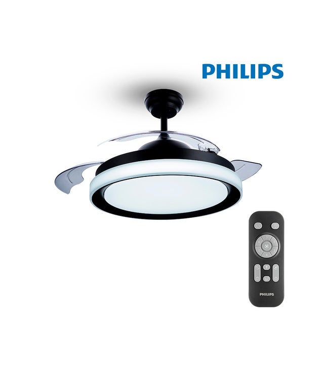 CLICLED Ventilatore Da Soffitto Con Luce Pale Scomparsa 96W