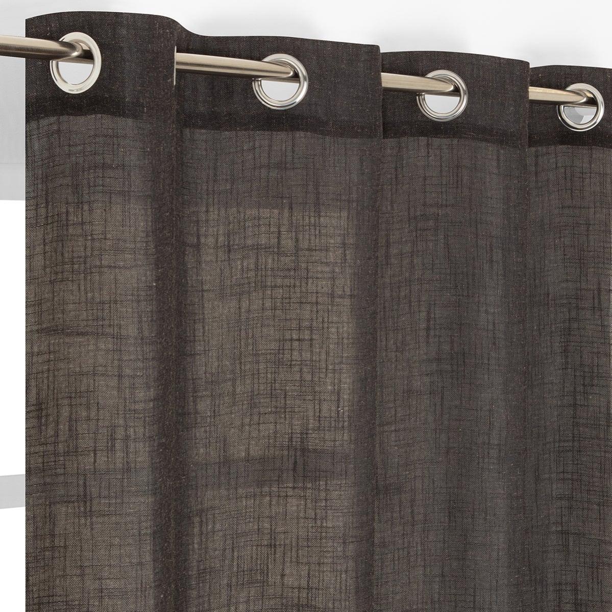 Home collections - tenda con anelli notte / oscurante 135x280 cm marrone