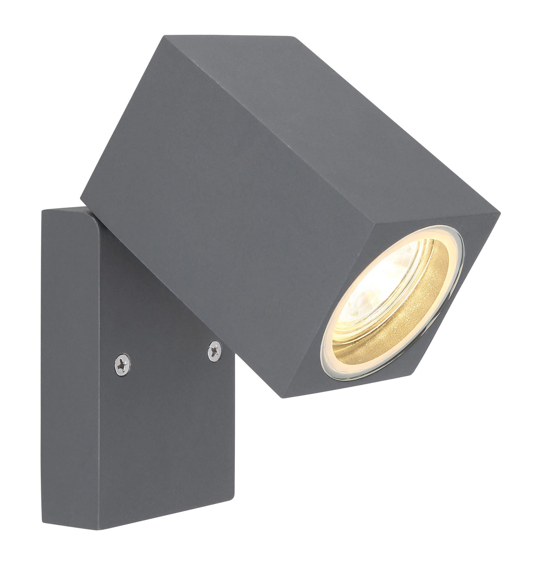 Applique Per Esterni, IP65, Downlight, 1x GU10 Max. 35W, Luce Da Esterno, Lampada Da Parete, Ingresso, Muro, Balcone, Cubo Colore Marrone - Foto 9