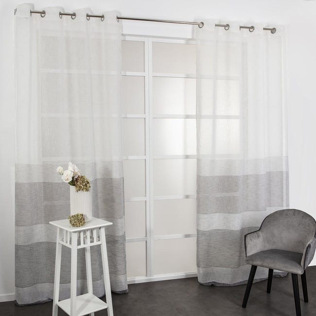 Tenda Con Occhielli, 140 X 240 Cm, Colore: Bianco Pronto Da Posare Tenda Con Occhielli, 140 X 240 Cm, Colore: Bianco Pronto Da Posare