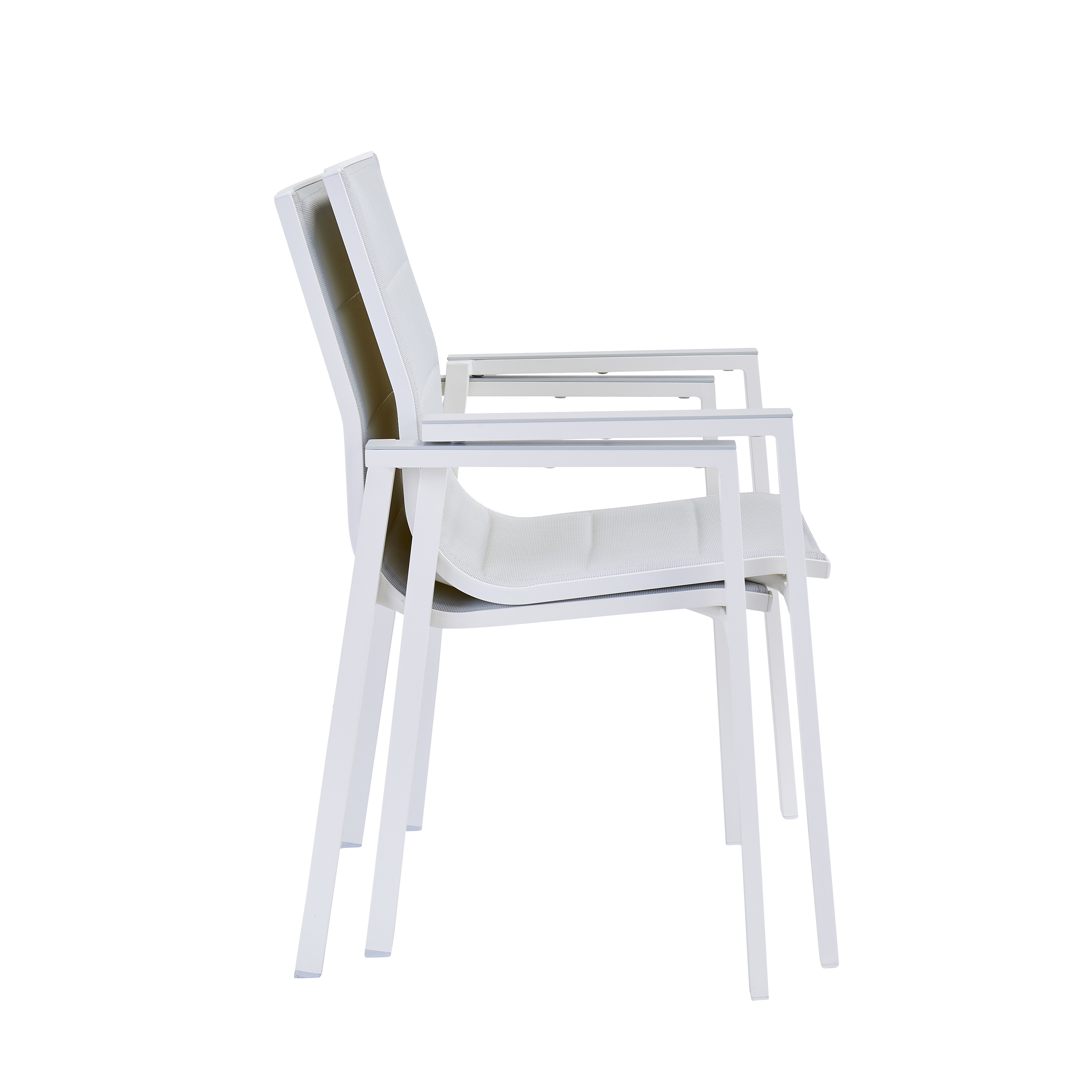 Set tavolo e sedie Odyssea NATERIAL in alluminio per 6 persone, bianco ...