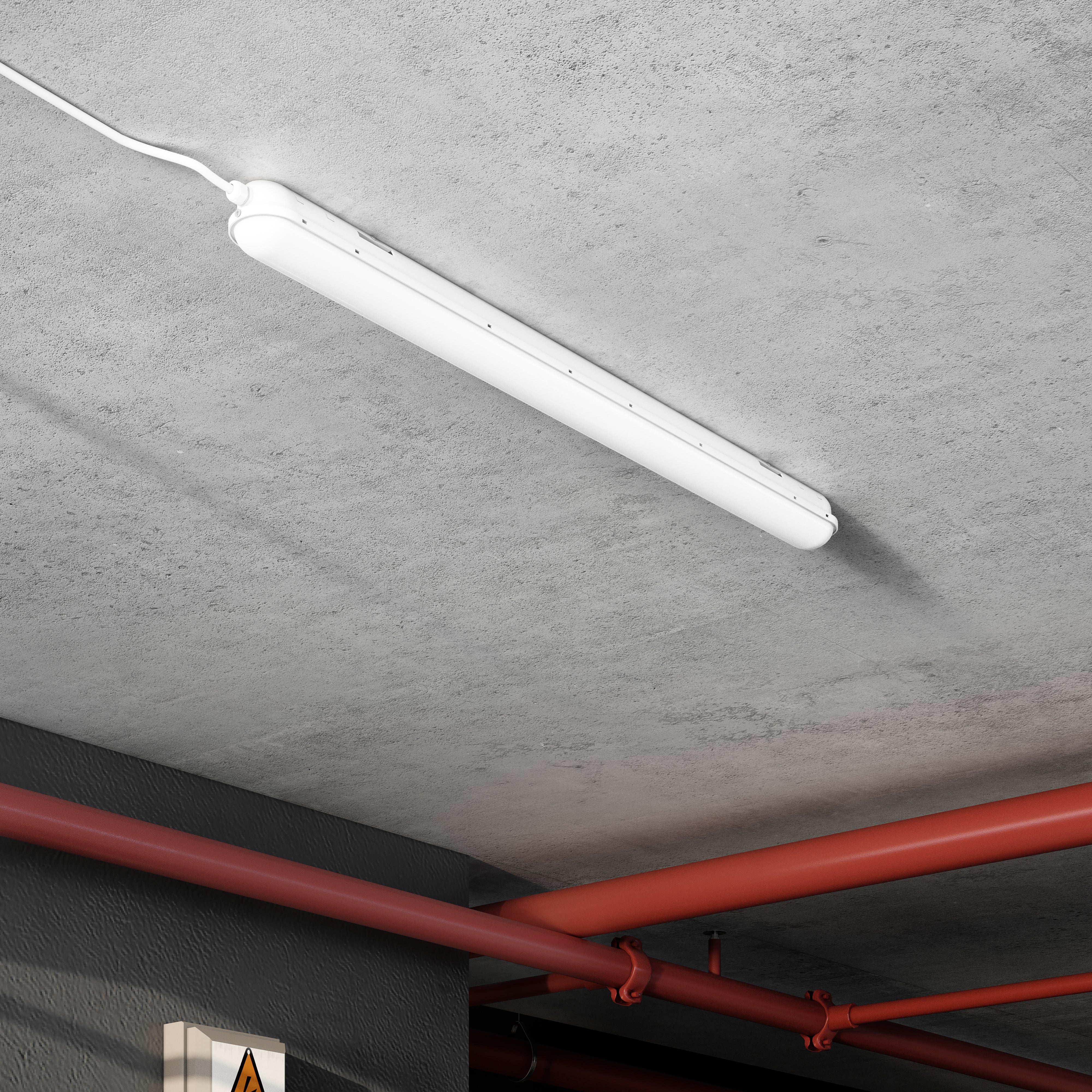 Reglette con fonte luminosa LED per soffitto Stagna Volga, luce