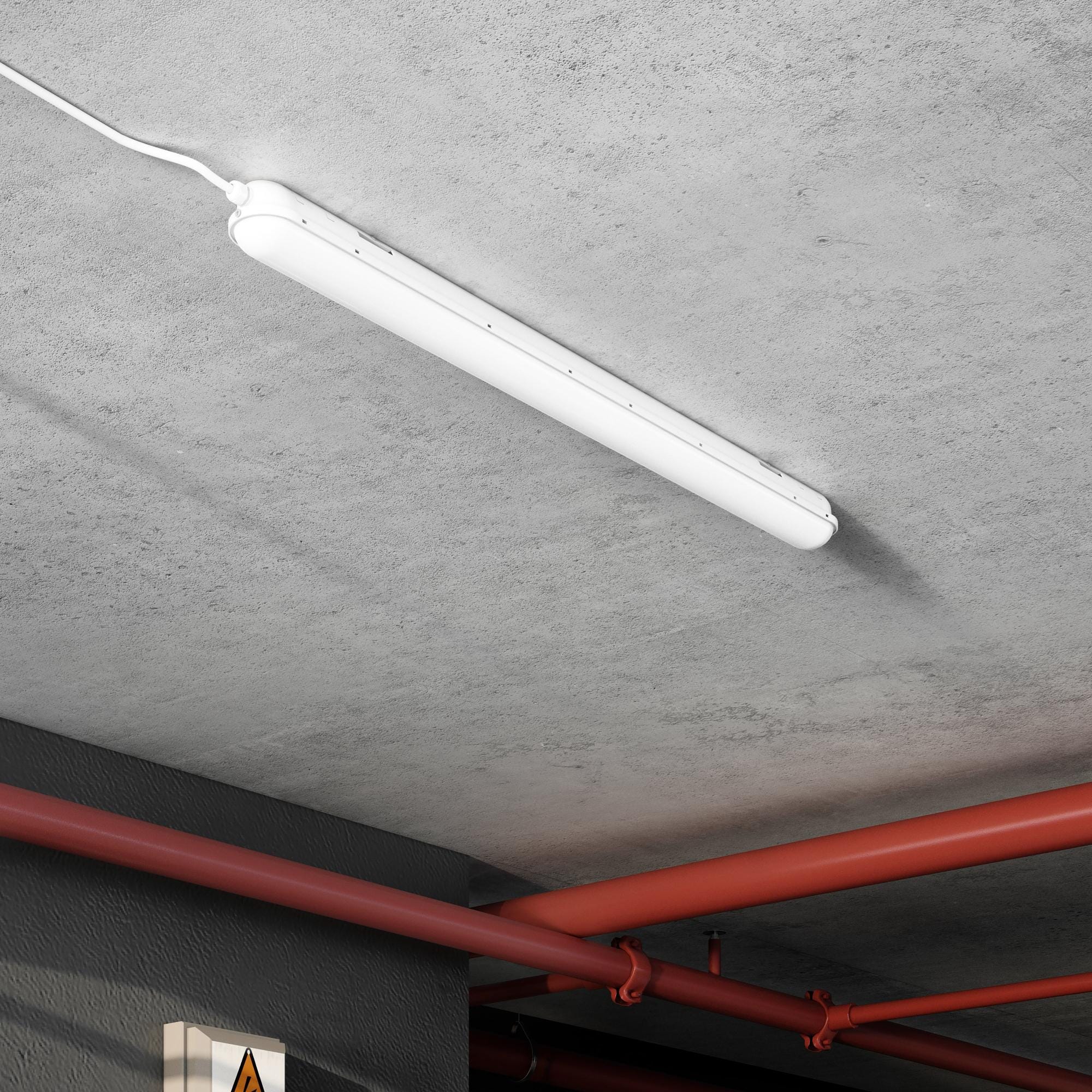 Reglette con fonte luminosa LED per garage Stagna Volga, luce bianco ...