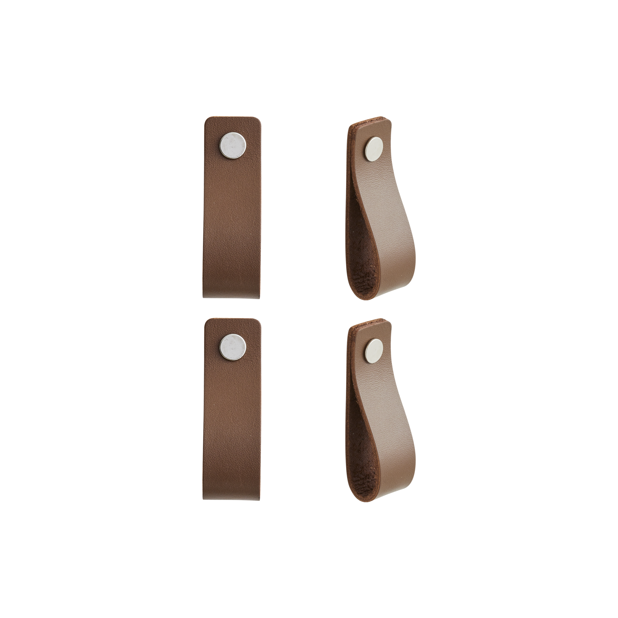 Pomolo per mobili zack in cuoio marrone scuro verniciato 70 x 20 mm, 4 ...