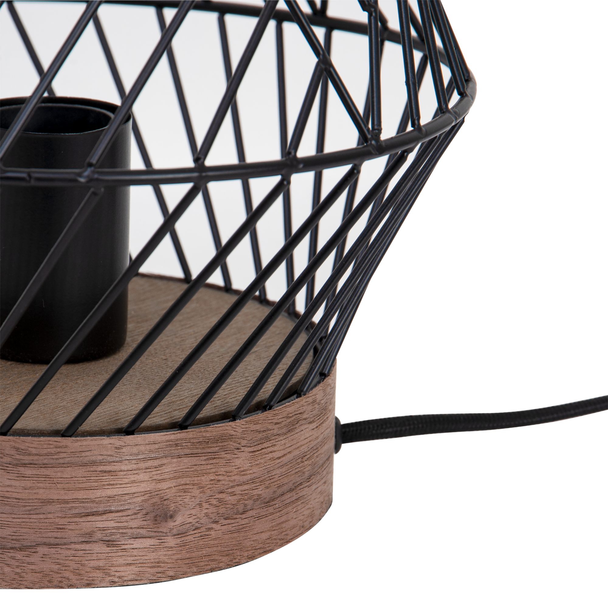 Goeco Lampada da Tavolo in Bambù, Boho Lampada da Comodino con Base E27, Illuminazione da Tavolo Luce Notturna per Camera da Letto, Soggiorno e Comodino