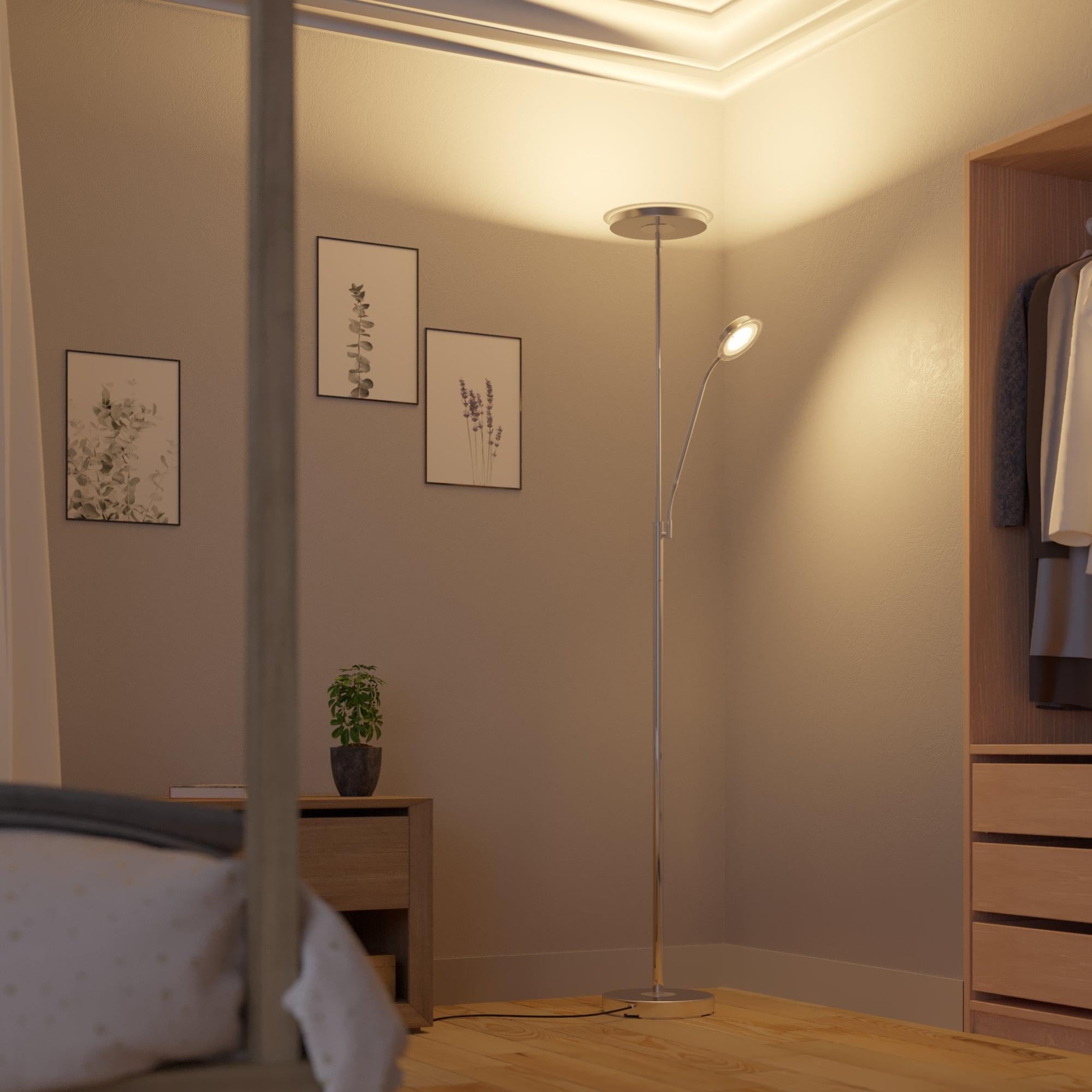 BBhome Lampada da Terra LED 12W, Piantana con 4 Temperature di Colore