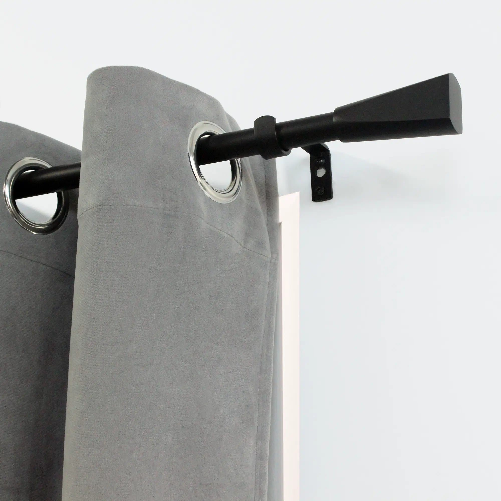 Kit bastone per tenda a pressione estensibile da 120 a 210 cm Pommel in  ferro verniciato bianco Ø 19 mm INSPIRE