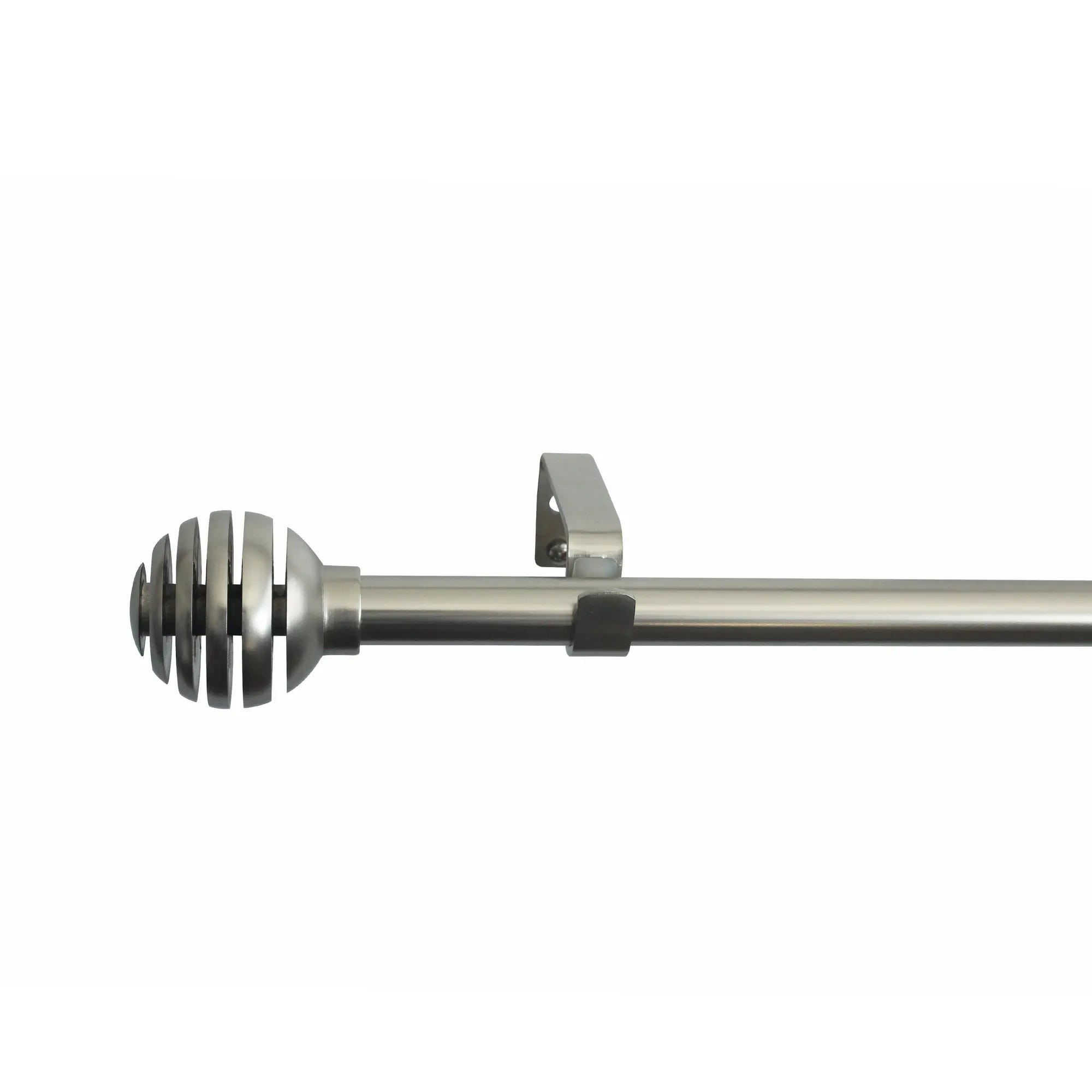 Kit bastone per tenda a pressione estensibile da 120 a 210 cm Elip in ferro  verniciato grigio / argento Ø 19 mm INSPIRE