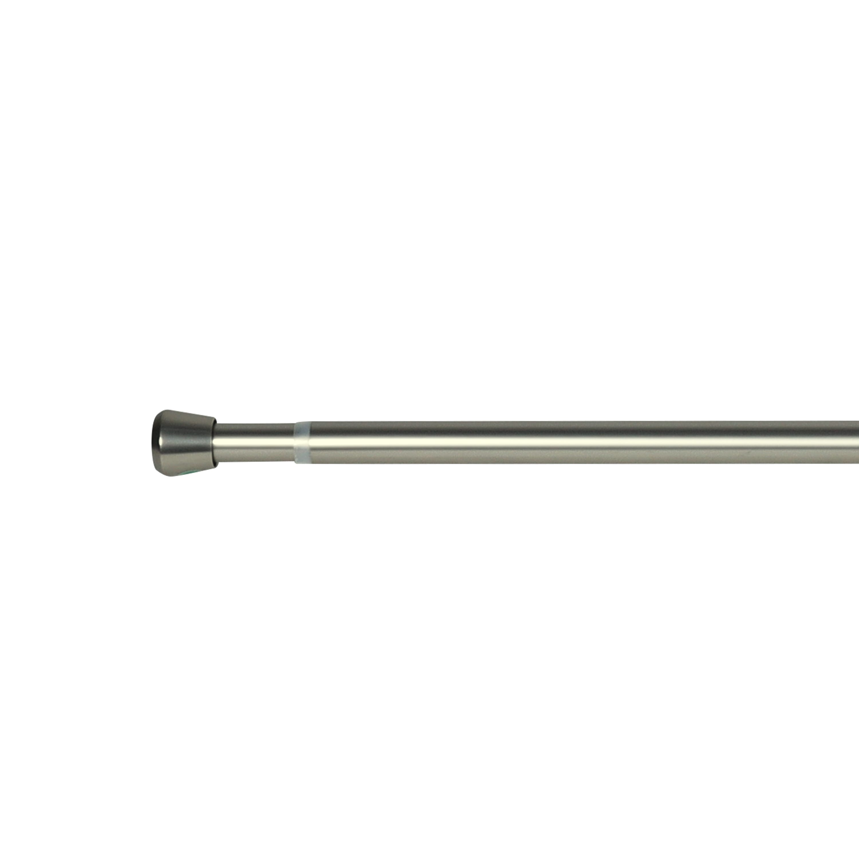 Kit bastone per tenda a pressione estensibile da 240 a 400 cm Fuji in ferro  verniciato grigio / argento Ø 28 mm INSPIRE
