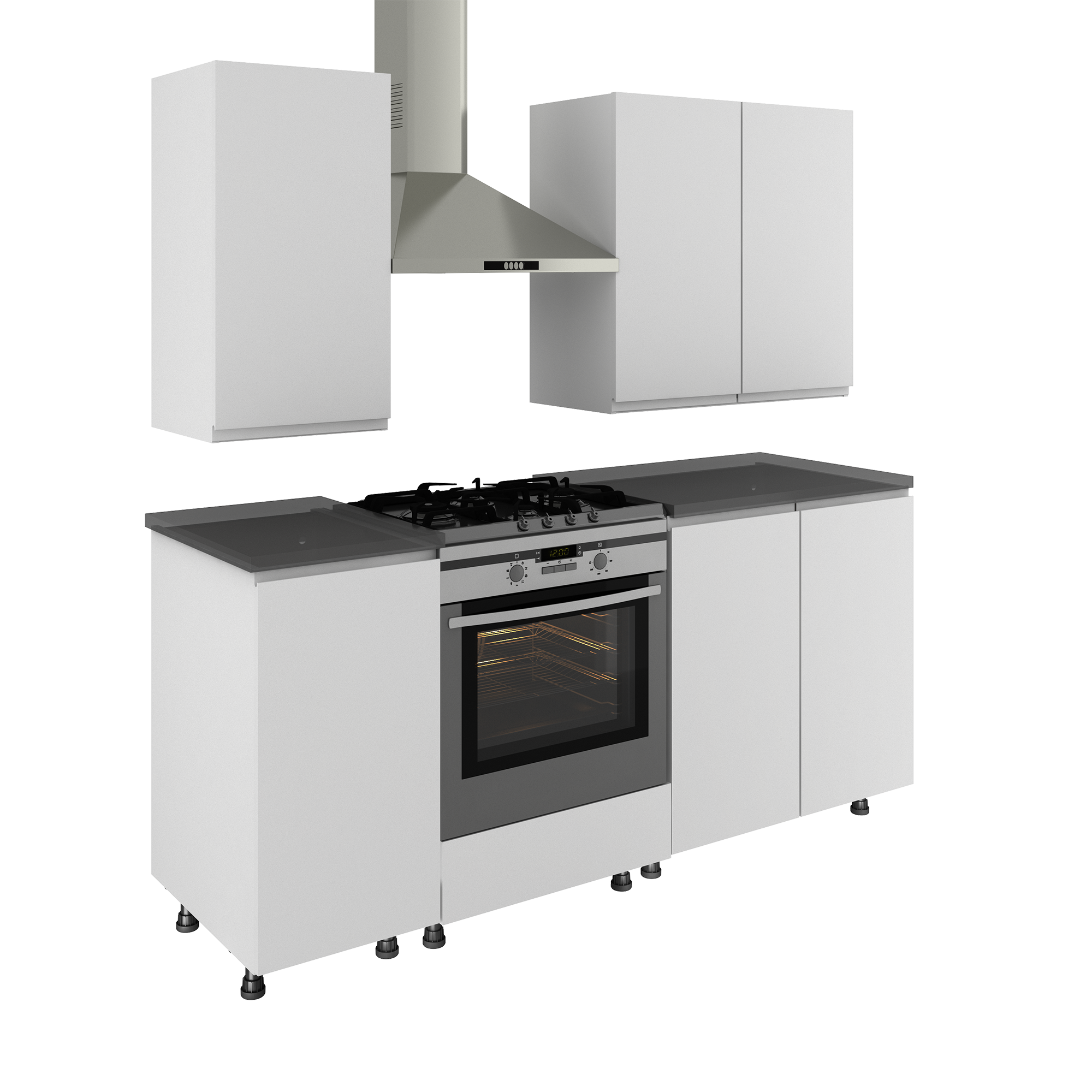 Cucina in kit DELINIA ID Tokyo bianco L 300 cm