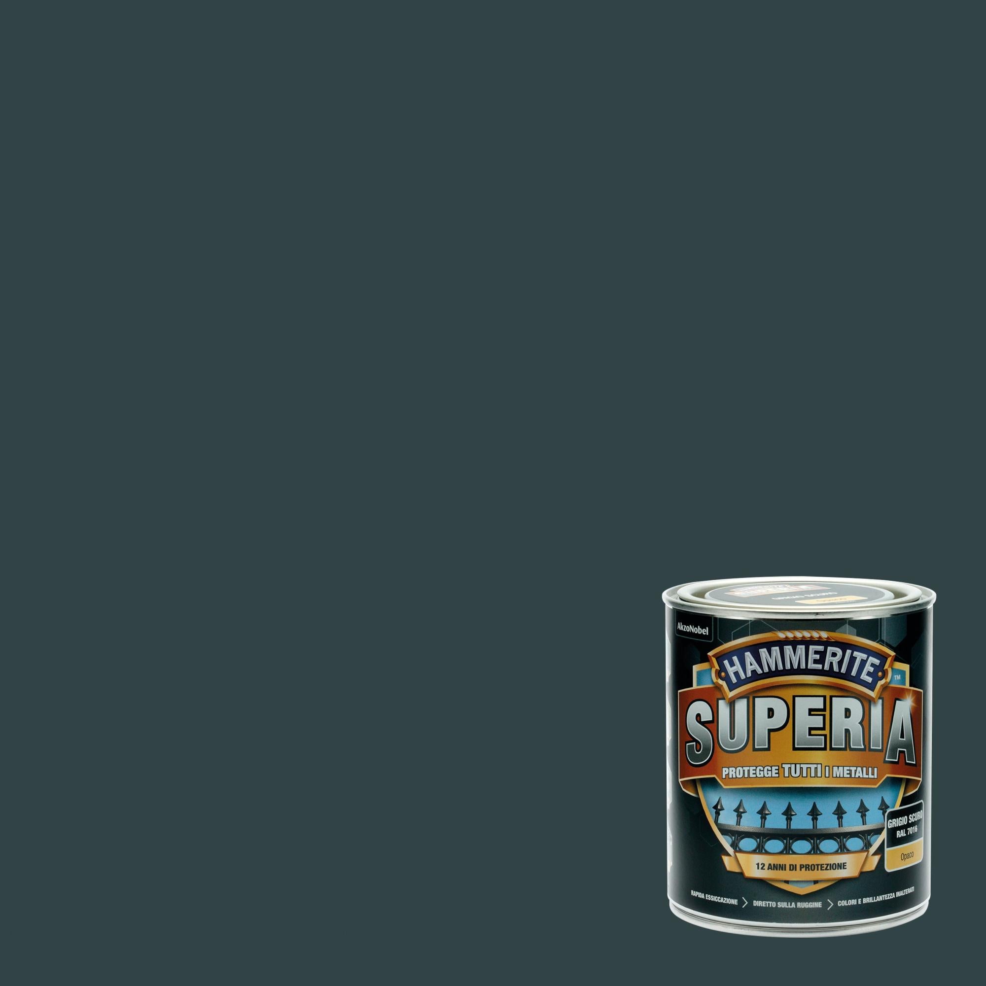 Hammerite Superia Esmalte antioxidante al agua Mate Negro 2,5 L