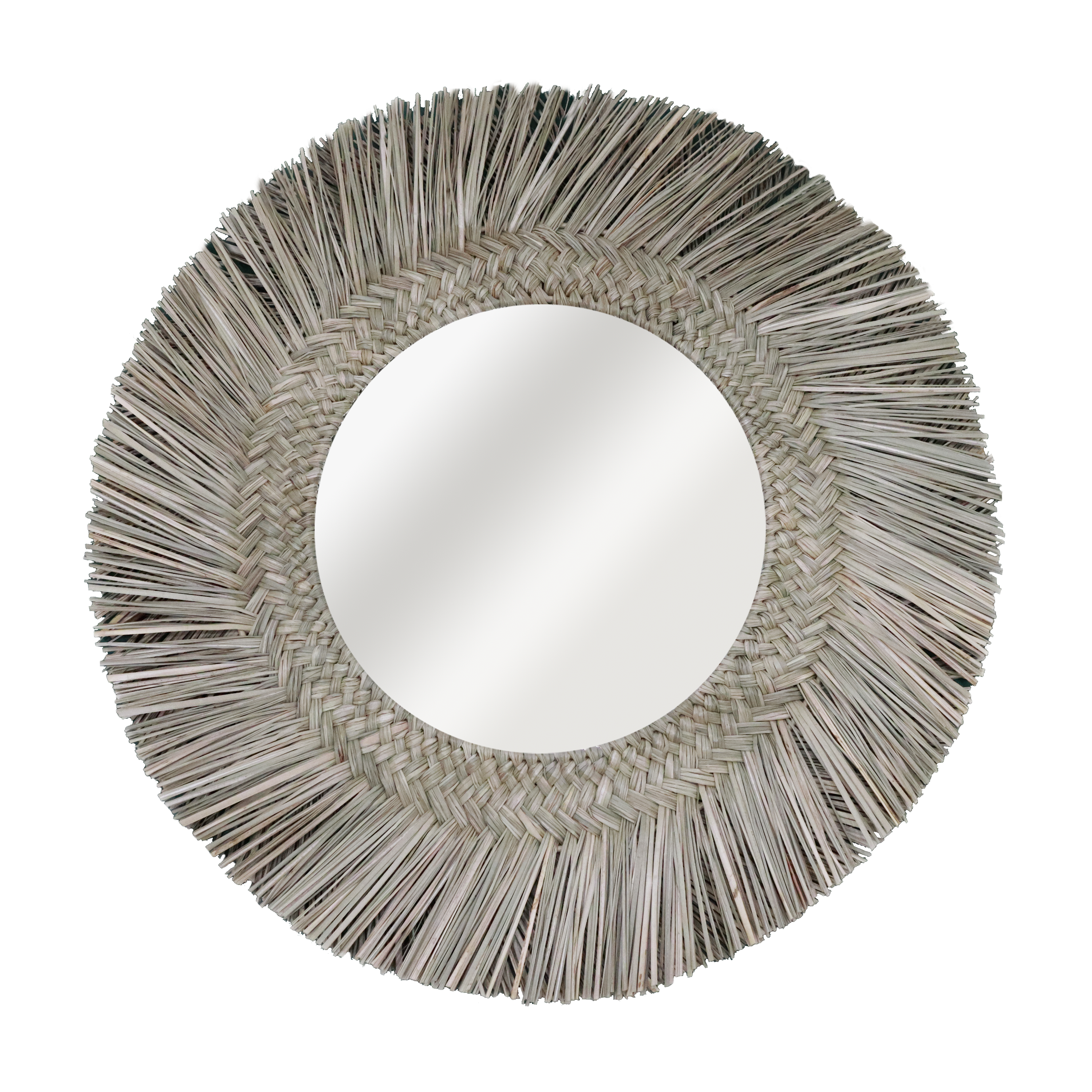 Specchio 60x41 cm con cornice in corda di carta intrecciata - Twilley