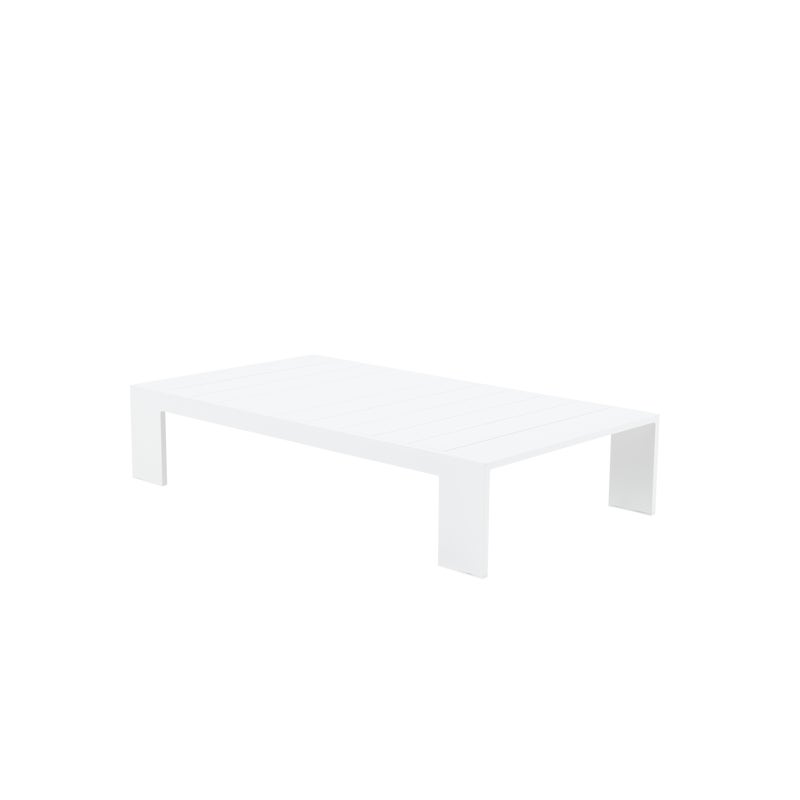 Tavolino da esterno Lagun NATERIAL con piano in alluminio bianco 143x80cm
