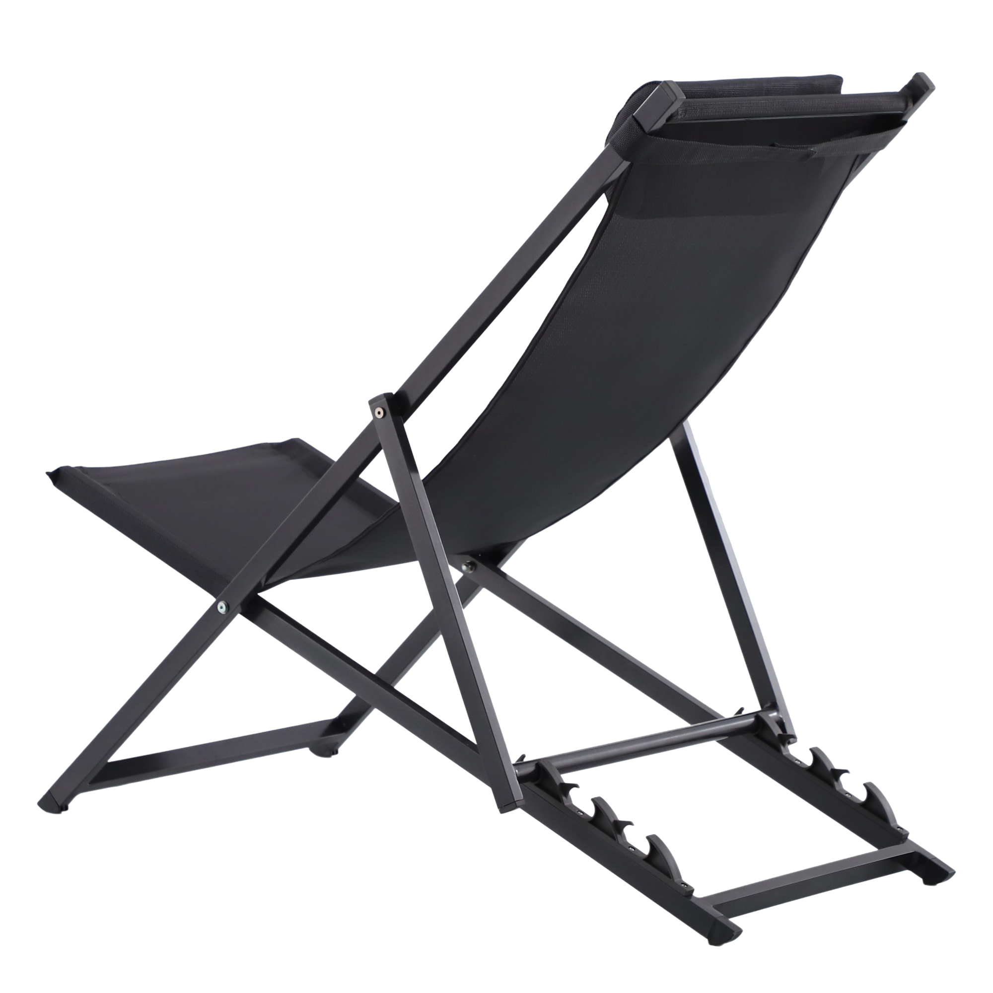 Sedia con braccioli da giardino in alluminio antracite con cuscino - Doovy