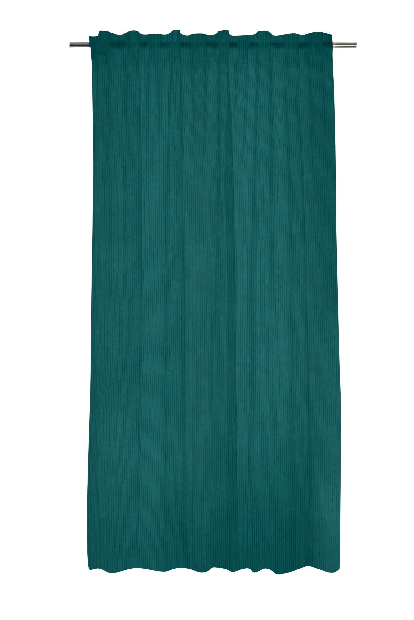 Tenda A Pacchetto In Voile Alexandra Verde, 80x140cm, Con Passanti E Stampa Floreale