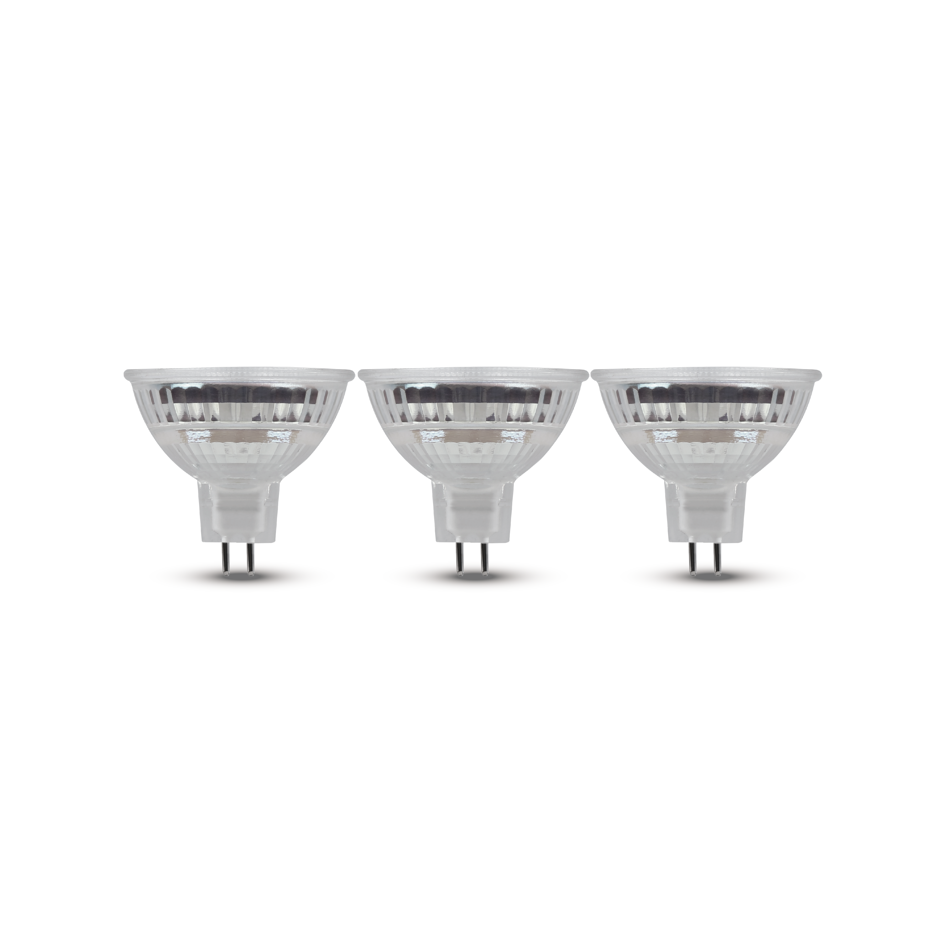 Set da 3 lampadine LED, faretto, trasparente, luce naturale, 4.4W=450LM ( equiv 50 W), 100° , LEXMAN