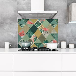 Sticker paraschizzi adesivo Backsplash mosaic 45x180 cm mosaico marrone