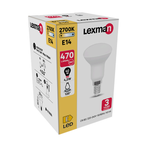 Lampadina LED, pera, smerigliato, luce naturale, 0.89W=91LM (equiv 10 W),  230° , LEXMAN