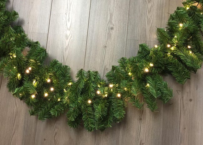 Ghirlanda Natalizia Da Appendere Al Muro, Ornamento Di Bacche Rosse Con Luci Led Decorazione Per Albero Di Natale 90151090 - Foto 5