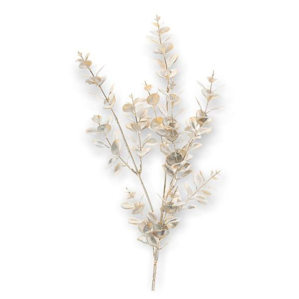 Foglia Di Eucalipto Artificiale - Decorazione Casa 87 Cm, Seta Sintetica, Colore Champagne, Per Tavolo O Vaso