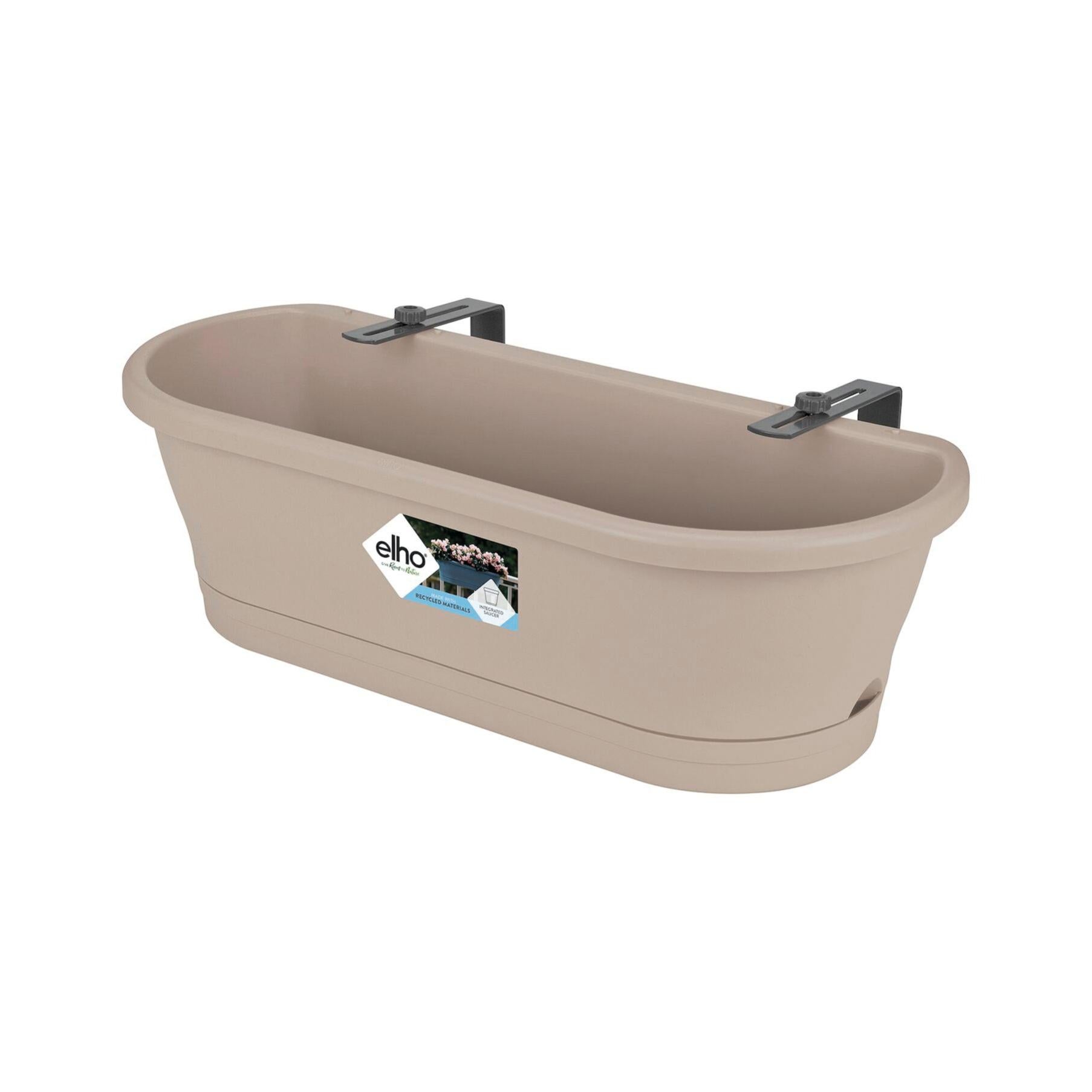 Elho Corsica Balkonkasten – 60 Cm Pflanzkasten In Taupe, Witterungsbeständig & Stylisch