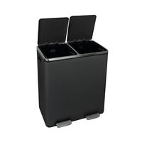 Pattumiera Bagno Rettangolare In Acciaio Nero 3L Artemisia Pattumiera Bagno Rettangolare In Acciaio Nero 3L Artemisia