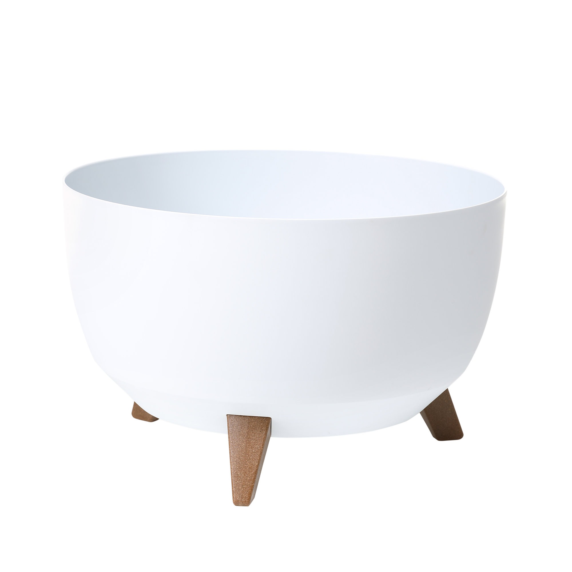 Geli Vaso Per Piante Rotondo In Plastica - 8 Cm, Bianco, Con Fori Di Scarico - 3
