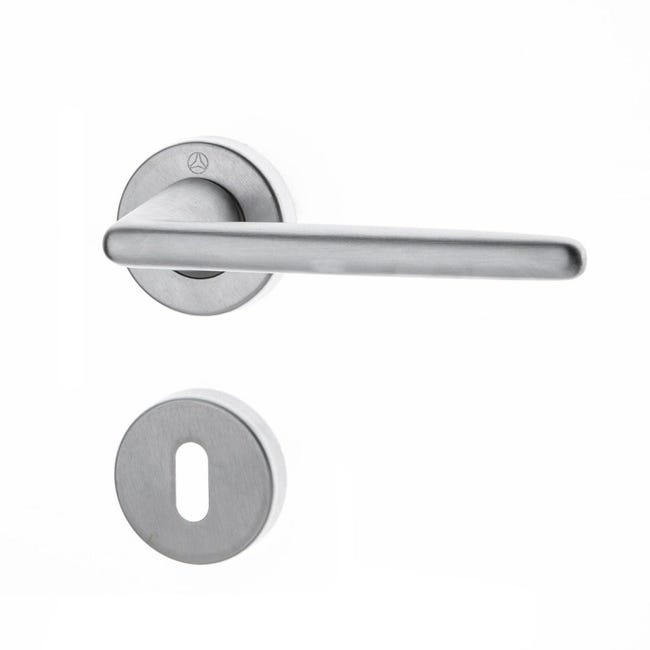 Maniglia Su Rosetta Con Bocchetta LINEA CALI' Duna In Ottone Cromo Satinato 35995806 - Foto 3