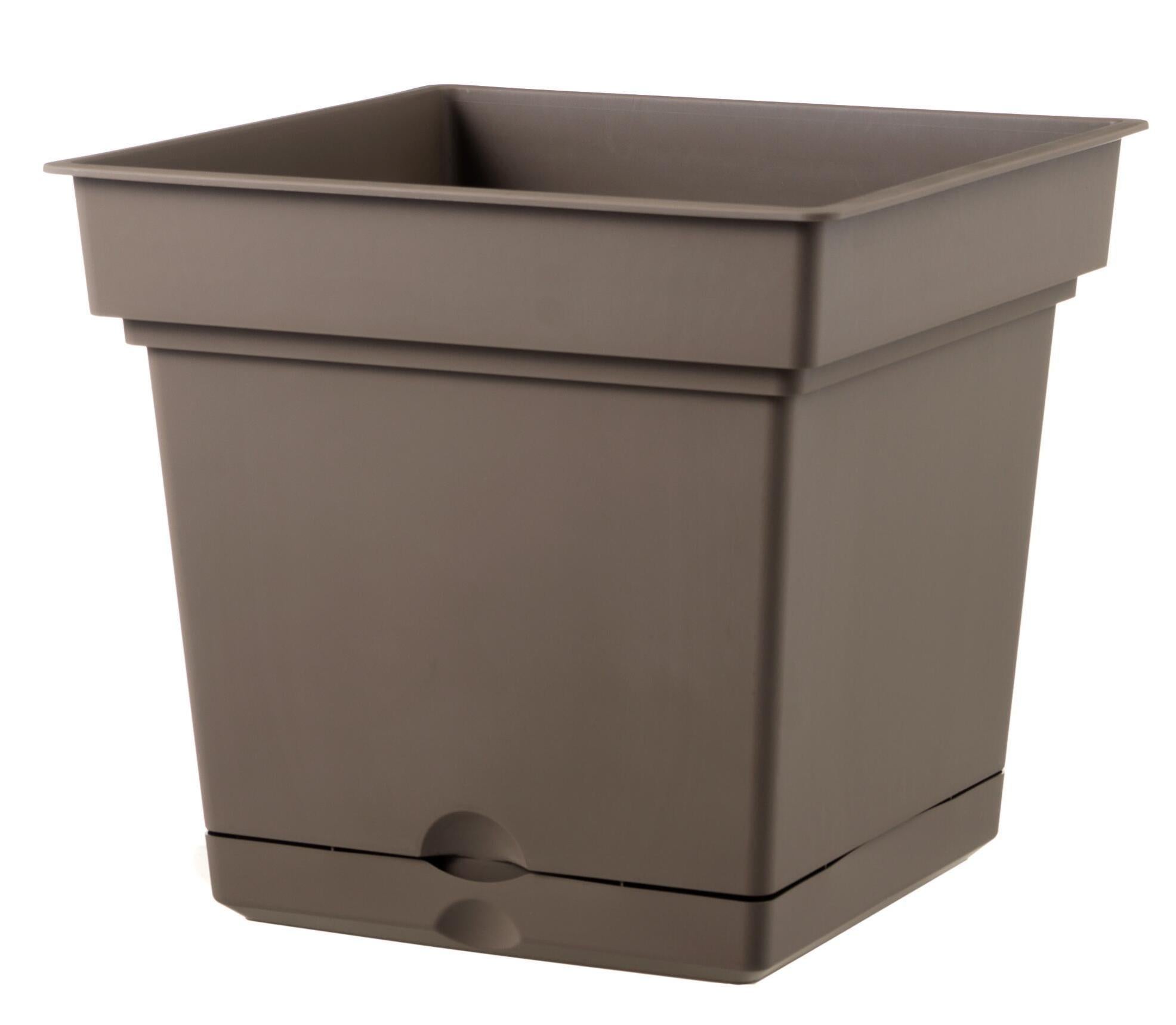 Vaso XXL In Plastica Lucida, Colore Crema Con Inserti Estraibili, 34x67 Cm - Per Interni Ed Esterni, Resistente Al Gelo E UV