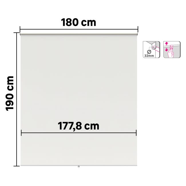 Tenda A Rullo Traslucida L2000 Bianca 180x190cm - Made In EU - Garanzia 5 Anni - Foto 2