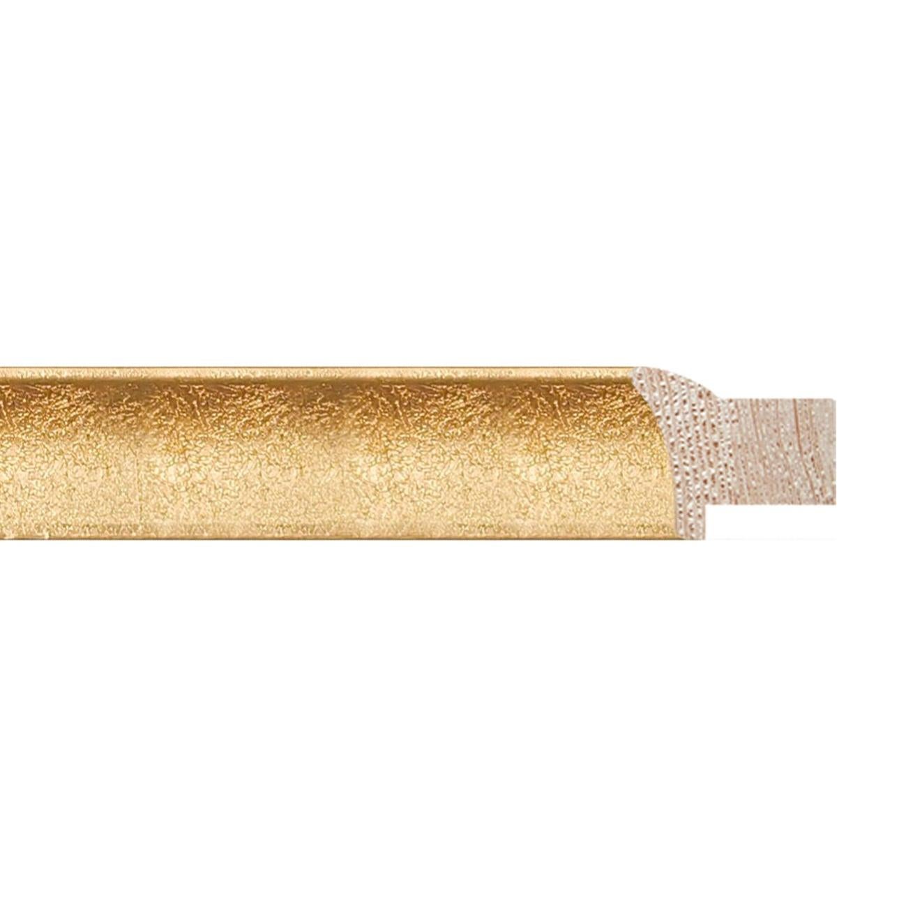 Asta per cornice Vanity cassetta in legno foglia oro dorato 3.5 cm
