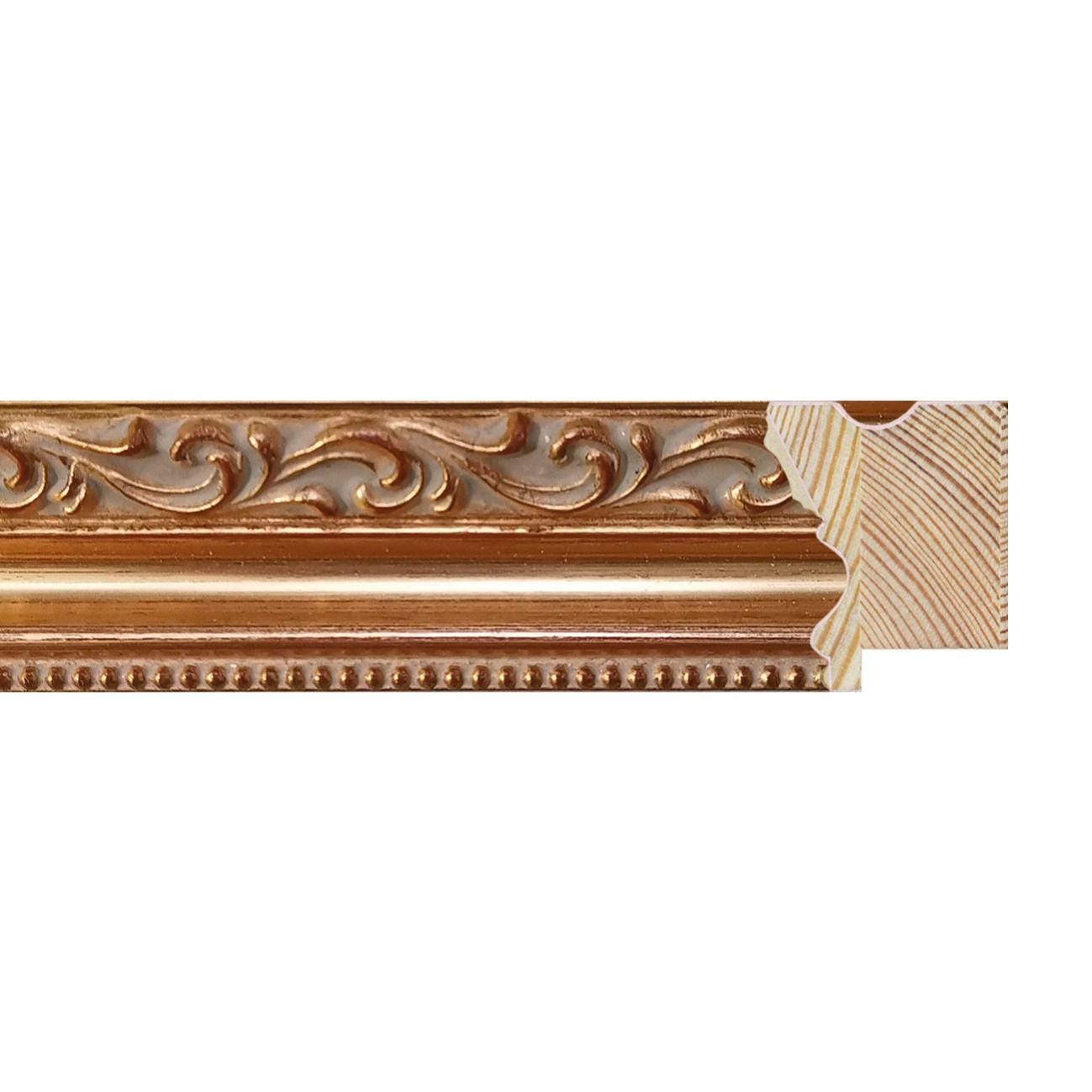 228.010 aste per cornici in legno in foglia oro profilo misure 45x45 mm