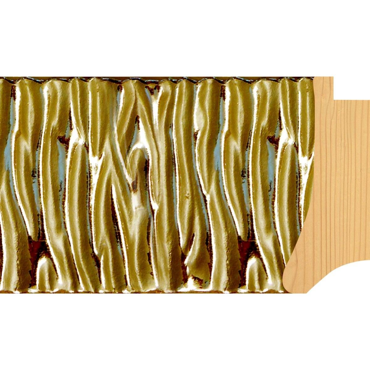Asta per cornice Onda in legno rilievo oro 6.2 cm
