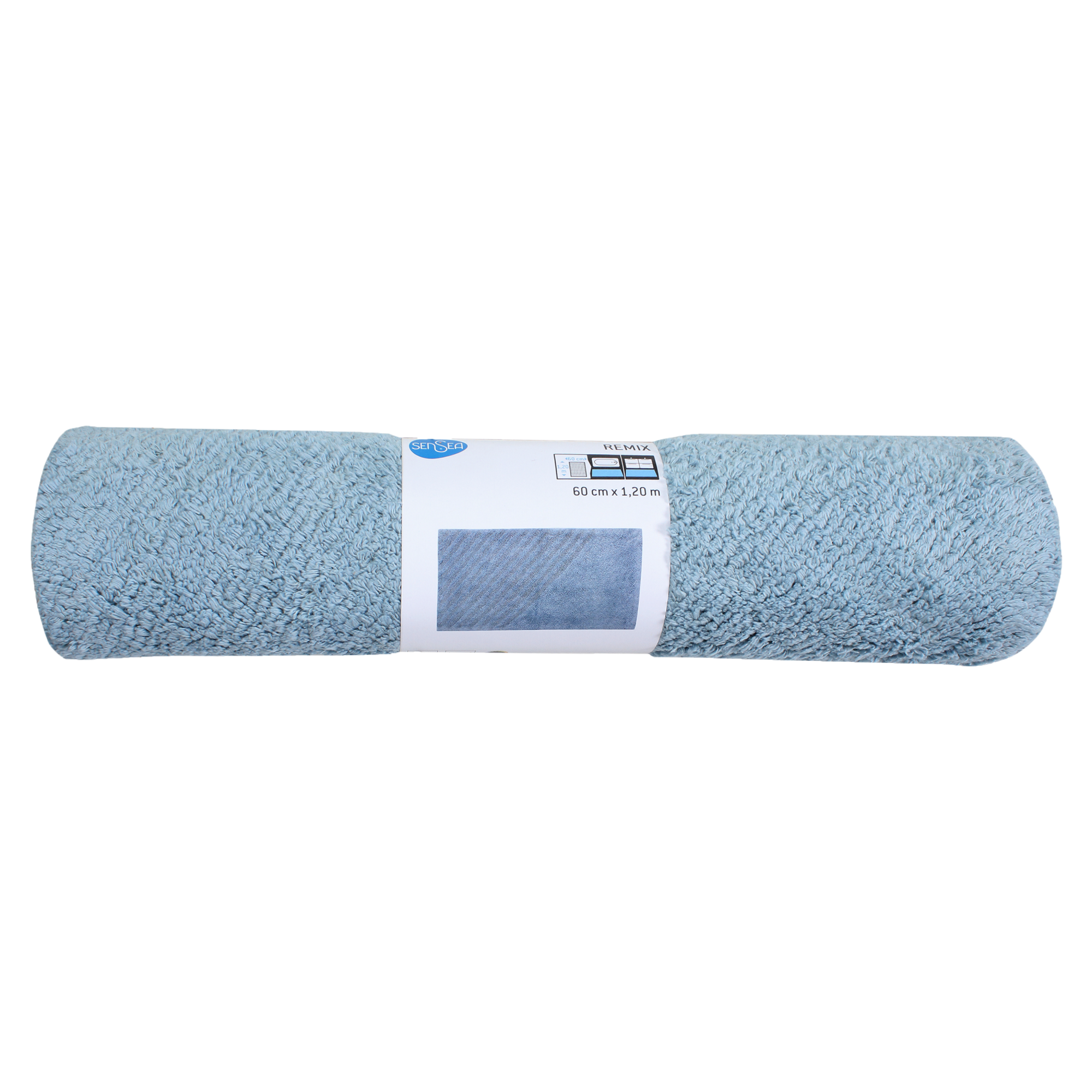 IDesign Tappeto Bagno Morbido In Cotone Con Nappe - Tappetino Assorbente Rettangolare, Bianco E Colorato, 53x86 Cm