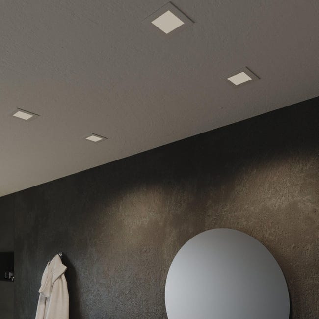 Faretto Da Incasso LED Integrato Samo In Gesso Rettangolare Bianco, Verniciabile Foro Incasso 14 Cm Luce Bianco 86254775 - Foto 8