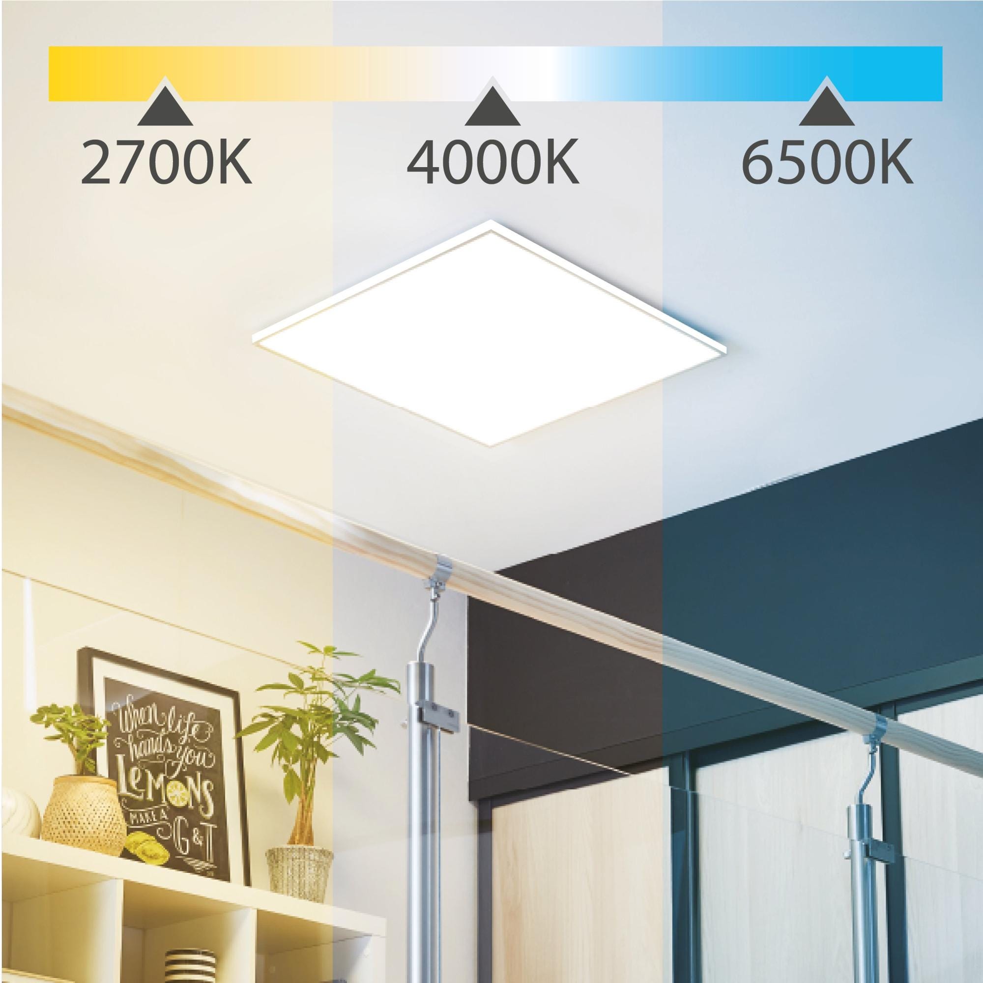 Pannello LED 'Livel' (Moderno) colore Bianco, ad es. Cucina (1 luce Pannello LED 'Livel' (Moderno) colore Bianco, ad es. Cucina (1 luce