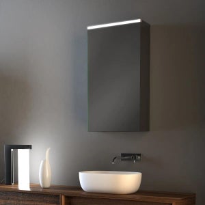 Specchio contenitore con luce Mirror L 120 x P 17 x H 75 cm specchiato  lucido