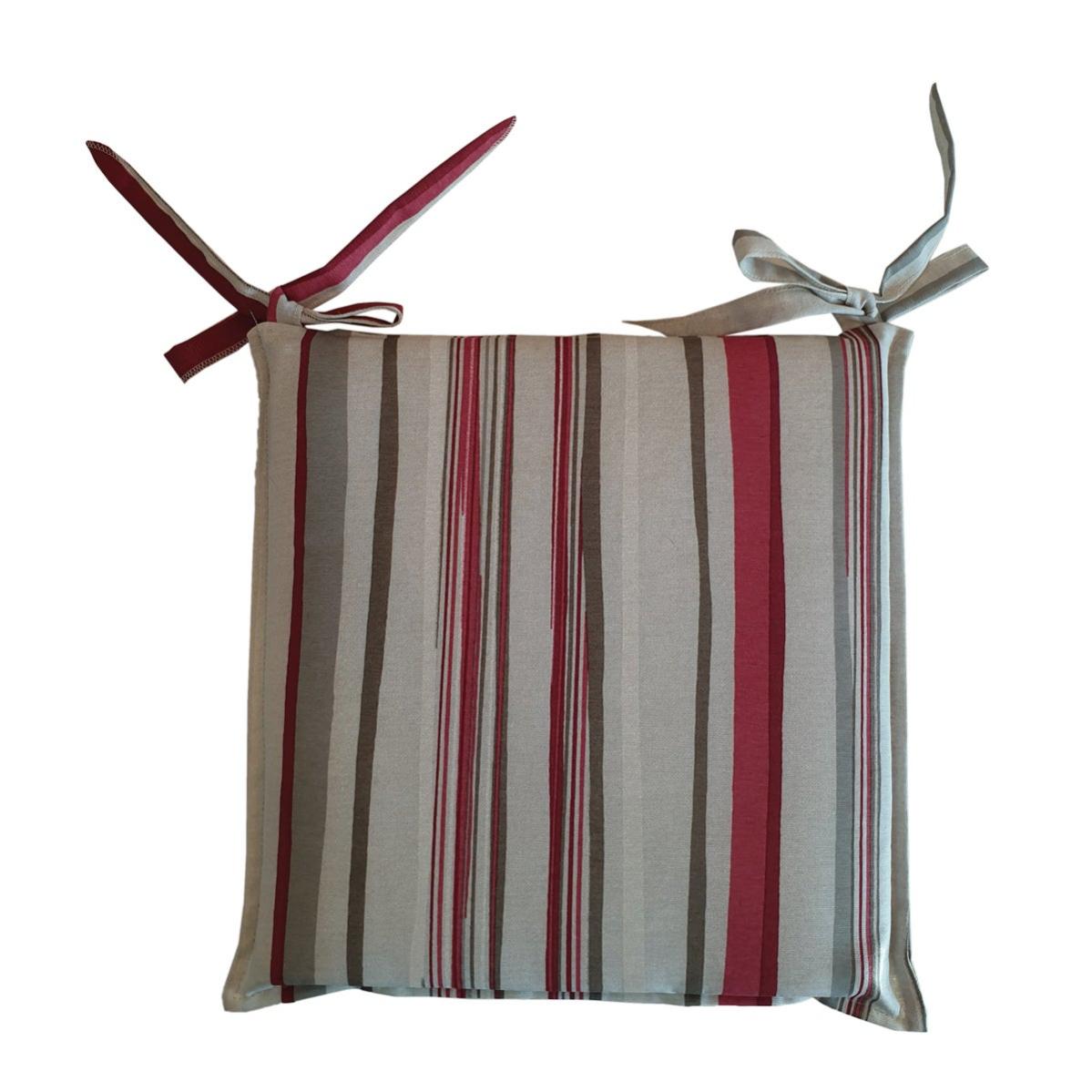 Set di 1 cuscino quadrato per sedia, 40 x 40 cm, con lacci