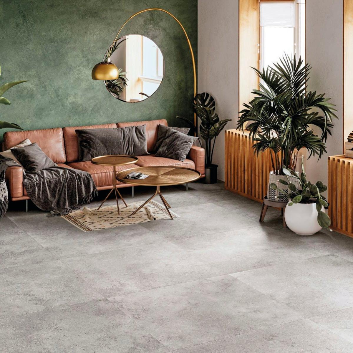 Gres Porcellanato Smaltato Per Interno Effetto Pietra Sp. 8.5 Mm Arcade Grigio 120x120 Nat Rett Grigio 85314576