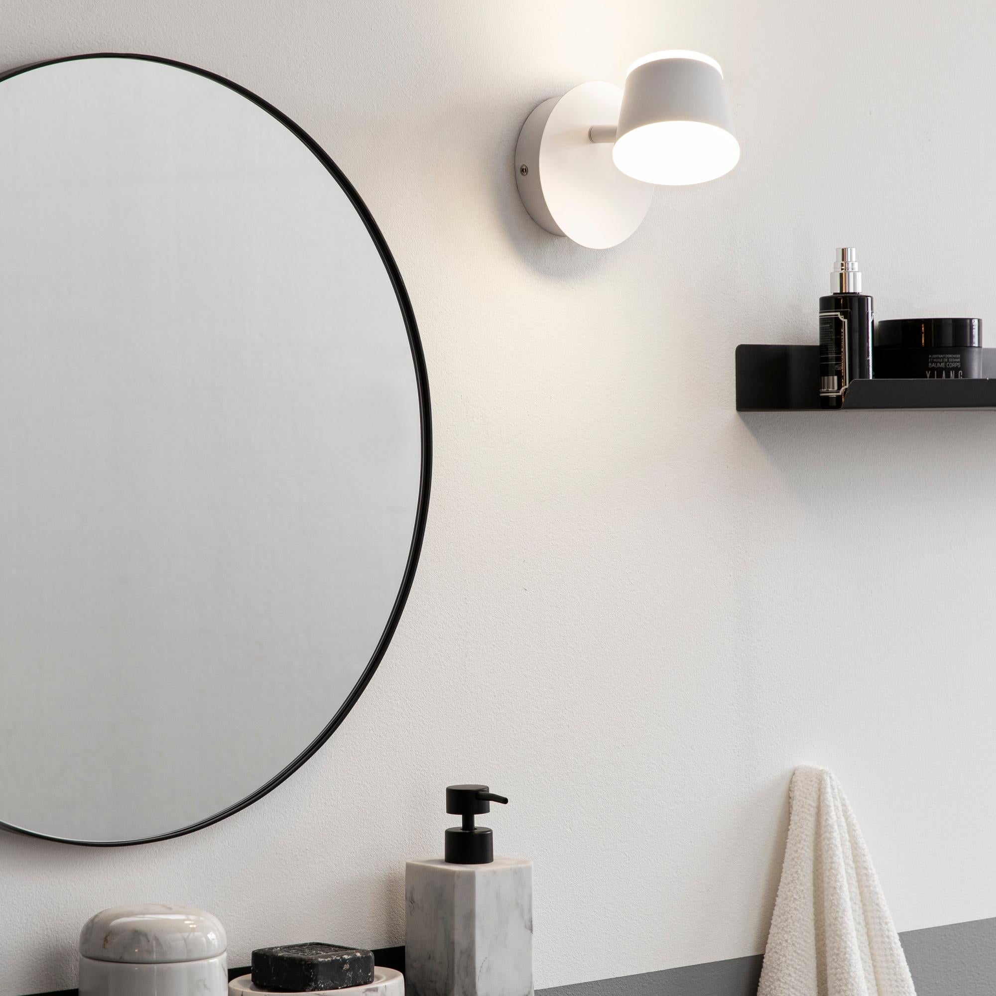 Applique LED bagno moderno 10056-CR grigio, bianco naturale | Leroy Merlin