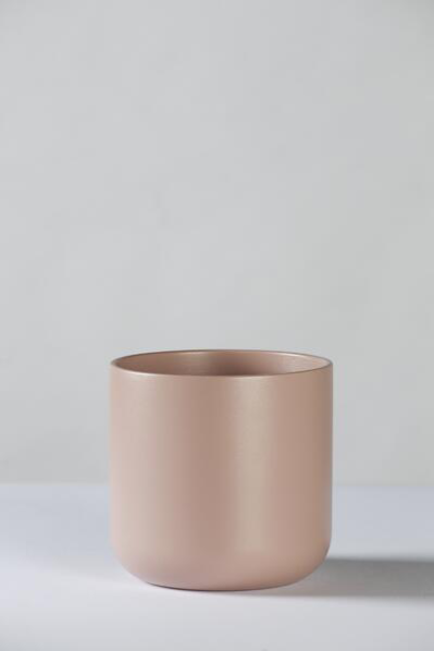 Vaso In Ceramica Sfera CASPO' Colore Rosa – 13x16 Cm, Elegante E Liscia, Perfetto Per Orchidee E Piante Da Interno