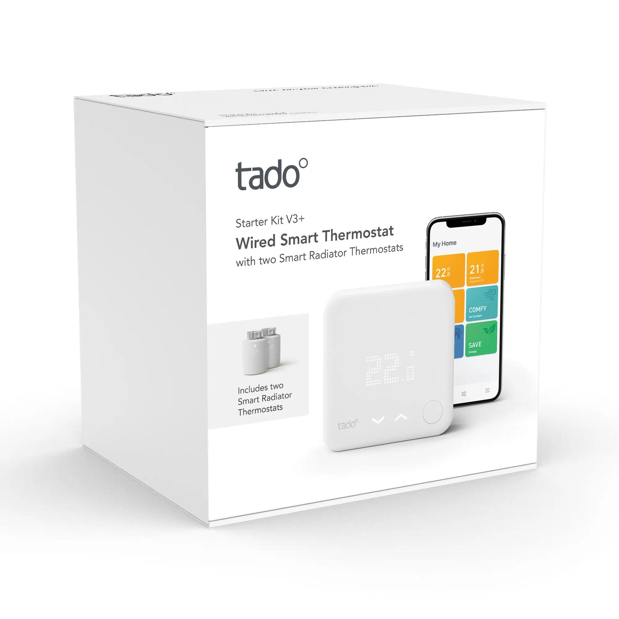 Termostato intelligente e connesso TADO Tado Kit Termostato V3+ e 2 Valvole  bianco