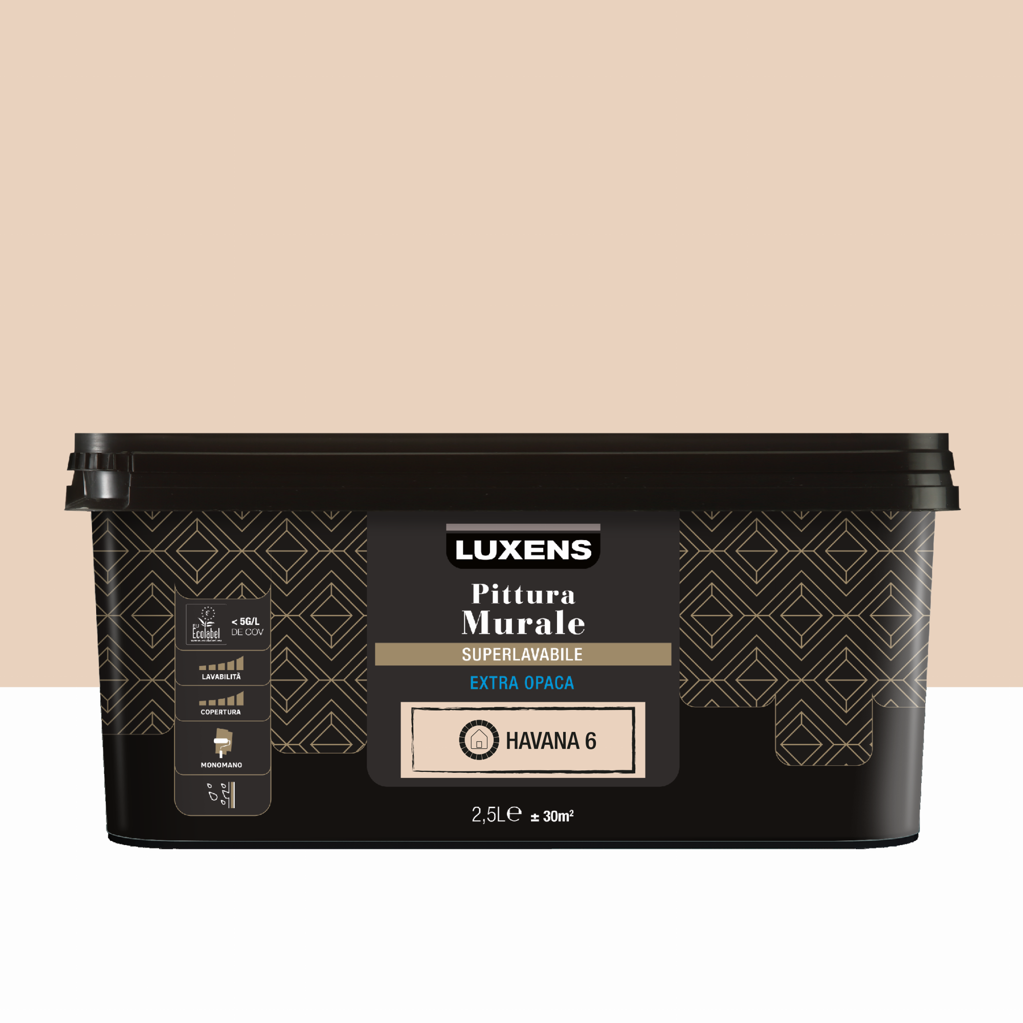 Nicoman - Zerbino a mezza luna in rilievo, 70 x 44 cm (nero, a forma