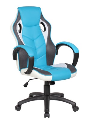 Sedia gaming da ufficio ergonomica con braccioli ribaltabili e poggiatesta  regolabile colore nero Songmics - Habitium®