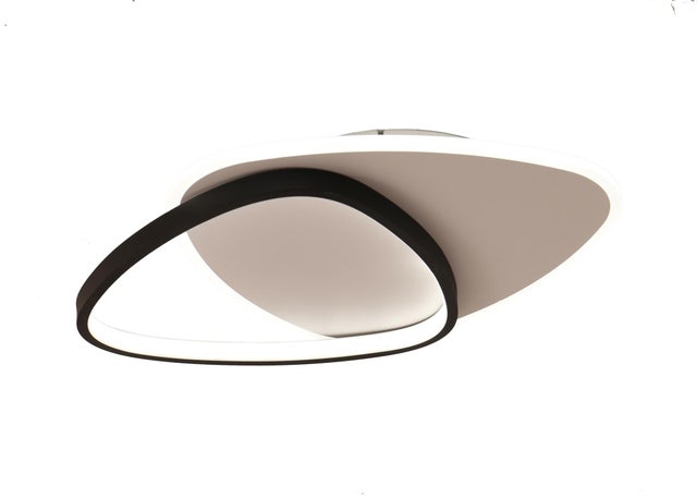 Plafoniera design LED Amy, nero 37x cm, luce CCT dimmerabile