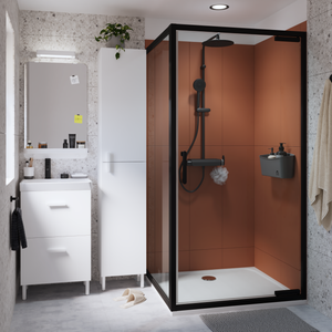 MITOR ganci per box doccia in vetro - acciaio inox nero (40124) - Bath &  Living